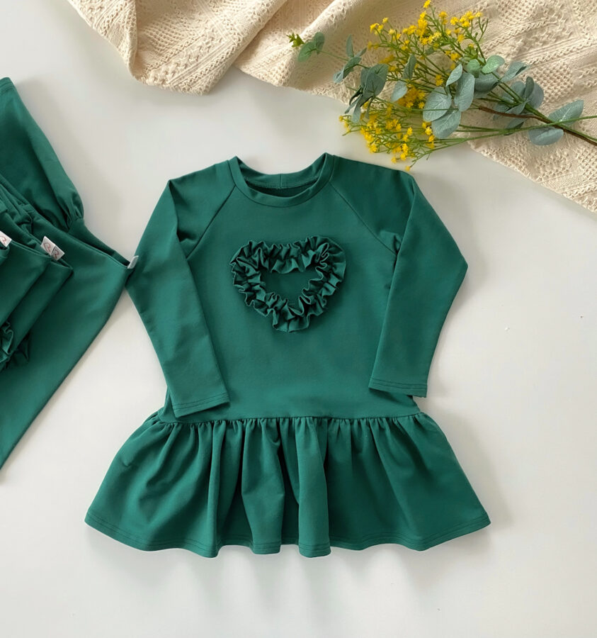 Žalia suknelė ,,Širdelė"
